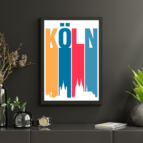 Köln ist bunt - Retro-Poster